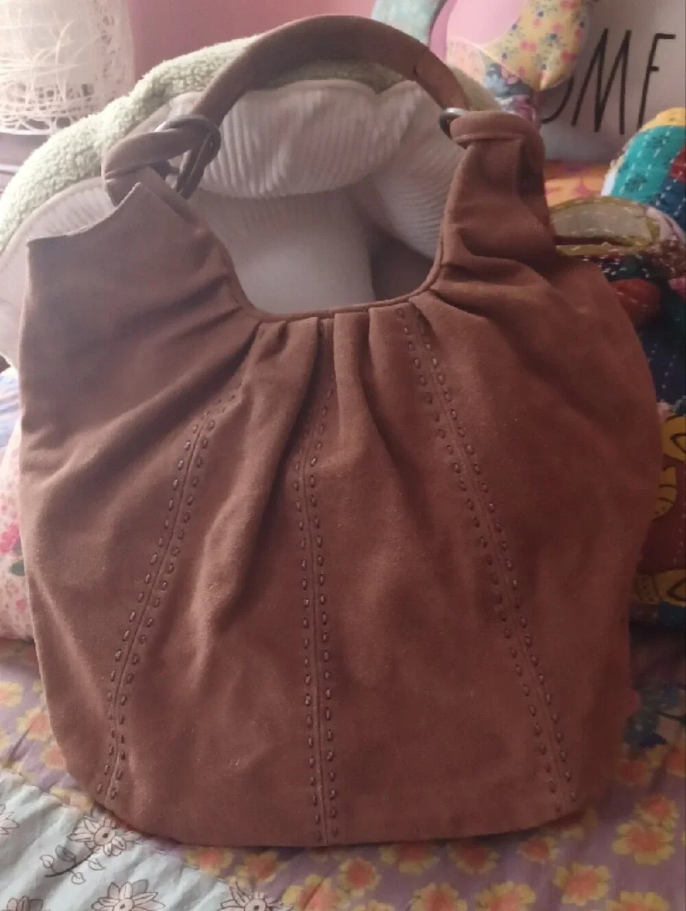 Free People Suede Hobo Shoulder Bag in Brown